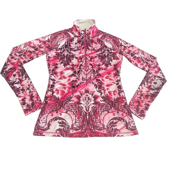 Athleta Sierra Thermal Floral Haze Half Zip Pullover Top #930279  Size Small - Picture 7 of 13